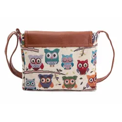 Gedruckte Owls - Crossbody Schulter kleine Tasche