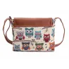 Gedruckte Owls - Crossbody Schulter kleine Tasche