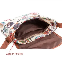 Gedruckte Owls - Crossbody Schulter kleine Tasche