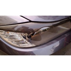 Car headlights eyebrows stickers for 2005 - 2011 BMW E90 E91 4DR - carbon fiberStickers