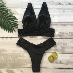 Sexy Bikini Set mit Spitzenlöchern