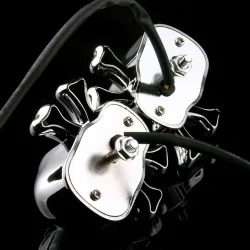 Chrome skull head - LED - motorcycle signal lights - indicators for Honda Yamaha Harley Chopper - 2pcsTurning lights