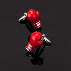 Rote Boxhandschuhe - Manschettenknöpfe