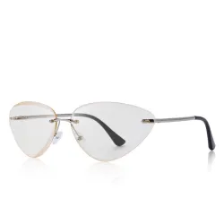 Cat eye - rimless sunglasses - UV400Sunglasses