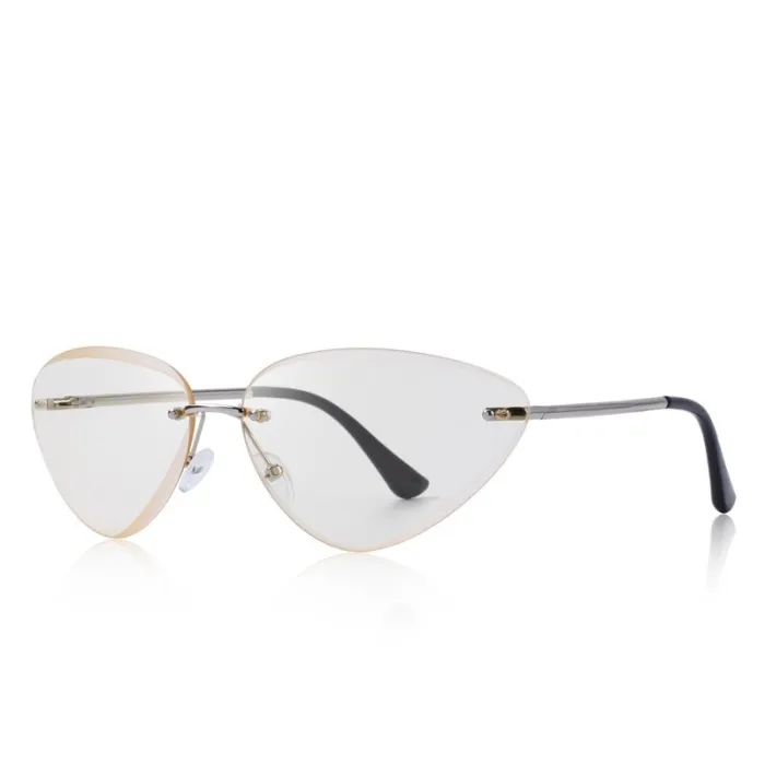 Cat eye - rimless sunglasses - UV400Sunglasses
