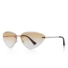Cat eye - rimless sunglasses - UV400Sunglasses