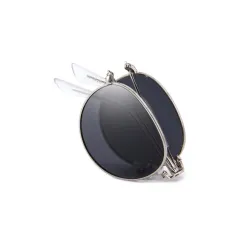 Retro - faltbar - ovale Sonnenbrille - unisex
