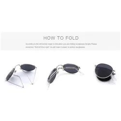 Retro - faltbar - ovale Sonnenbrille - unisex