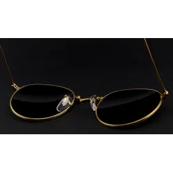 Retro - faltbar - ovale Sonnenbrille - unisex