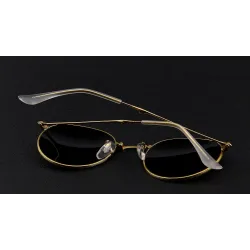 Retro - faltbar - ovale Sonnenbrille - unisex