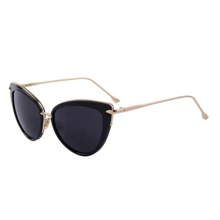 Retro Katzenauge - Aluminiumrahmen - ovale Sonnenbrille - UV400
