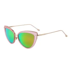 Retro cat eye - alloy frame - oval sunglasses - UV400Sunglasses