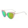 Retro cat eye - alloy frame - oval sunglasses - UV400Sunglasses