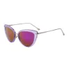 Retro cat eye - alloy frame - oval sunglasses - UV400Sunglasses