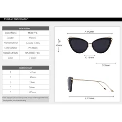 Retro Katzenauge - Aluminiumrahmen - ovale Sonnenbrille - UV400