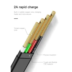 Baseus - fast charging - flat micro USB data cableCables