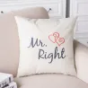 Herr & Frau Alway Right - Baumwollkissenabdeckung 44 * 44cm