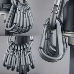 Aluminium Karabiner - D Typ Schnellhaken 6 Stück