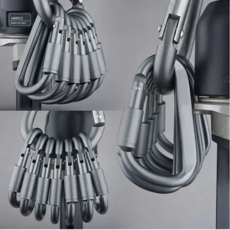Aluminium Karabiner - D Typ Schnellhaken 6 Stück
