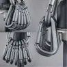 Aluminium Karabiner - D Typ Schnellhaken 6 Stück