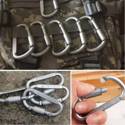 Aluminium Karabiner - D Typ Schnellhaken 6 Stück