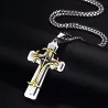 Stainless steel 24" necklace with cross pendantNecklaces