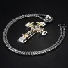 Stainless steel 24" necklace with cross pendantNecklaces