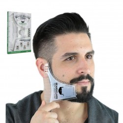 Beard shaping - beard-styling template with combHair trimmers