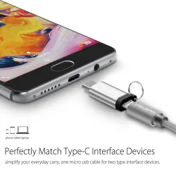 USB 3.1 Typ C Adapter Kabel - Micro USB Female to Type C Male