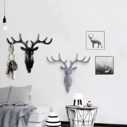 Deer Kopf - Wandhaken - Bügel