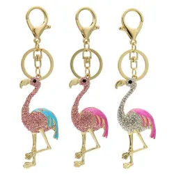 Kristall Flamingo - Schlüsselanhänger