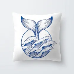 Blue & white sea patterns - cushion cover - 45 * 45cmCushion covers
