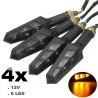 12V LED Drehsignal Bernstein Lichter - Motorrad Indikatoren 4pcs Set