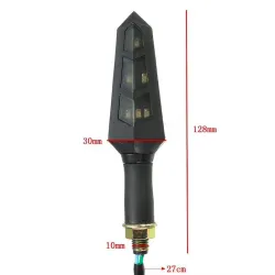 12V LED Drehsignal Bernstein Lichter - Motorrad Indikatoren 4pcs Set