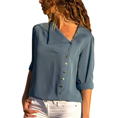 Elegante Chiffon Bluse mit langen Ärmeln