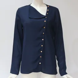 Elegante Chiffon Bluse mit langen Ärmeln