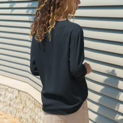Elegante Chiffon Bluse mit langen Ärmeln