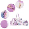 Ledertaschen mit Blumenprint - Set
