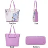 Ledertaschen mit Blumenprint - Set