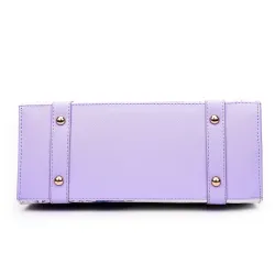 Leather bag with floral printHandbags