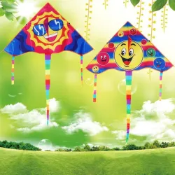 Dreieck lächelndes Gesicht - Kite 80 cm