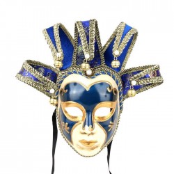 Vintage Jolly Joker - Venetian full face mask for masquerade & halloween