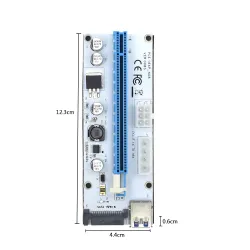 3 in 1 Molex 4pin SATA 6pin PCI Express PCIE PCI-E Steigerkarte
