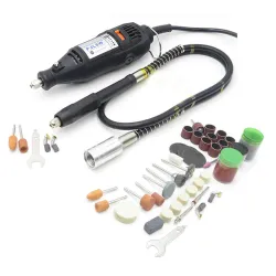 Mini elektrische Handbohrmaschine mit flexiblem Schaft & 105 Zubehör