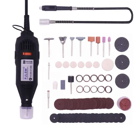 Mini elektrische Handbohrmaschine mit flexiblem Schaft & 105 Zubehör
