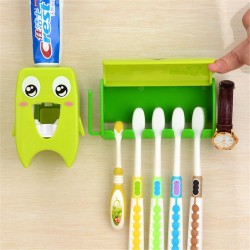 Multifunctional bathroom organiser - toothbrush holder & toothpaste dispenserBathroom & Toilet