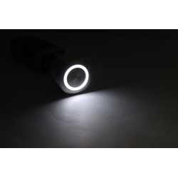 22mm Metall wasserdicht Edelstahl-Taste - schaltet momentan - flache runde Lampe
