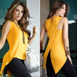 Kreuz unregelmäßige Bluse - elegantes Top