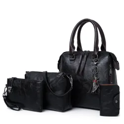 Luxus Ledertasche Set inkl. Geldbeutel 4 Stück
