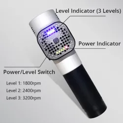 Tissue massage gun - muscle pain management after training exercisingMassage